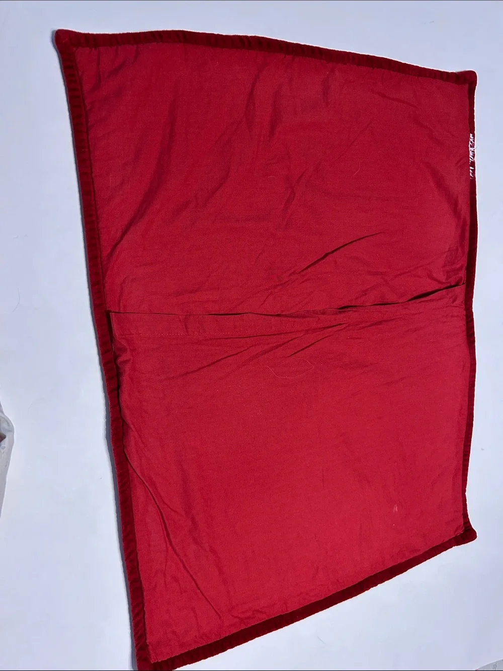 Pottery Barn Multicolor Patchwork Set of 2 Pillowcase Shams Maroon Velour Cotton